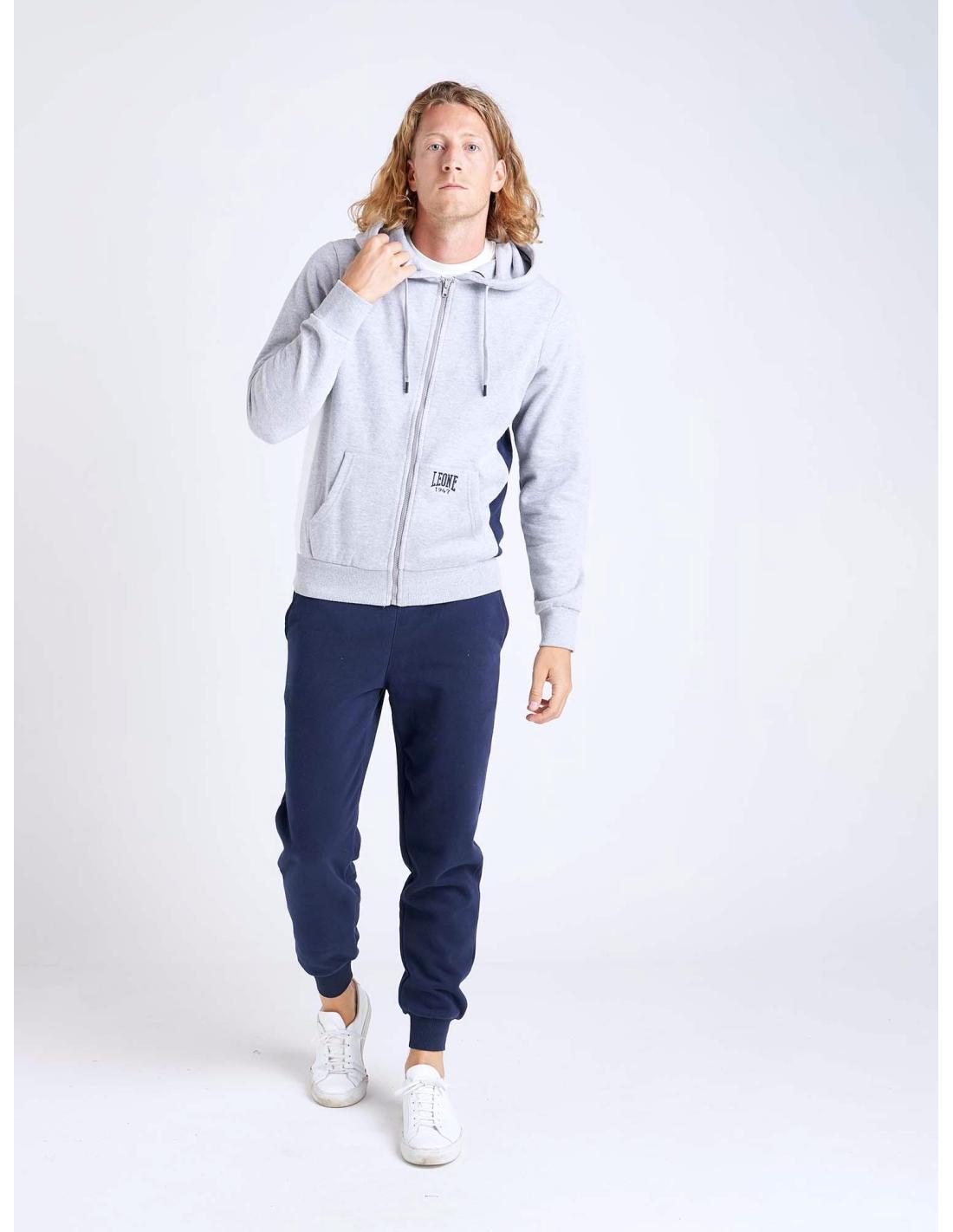 Survêtement homme avec capuche et zip College Ash 2/6
