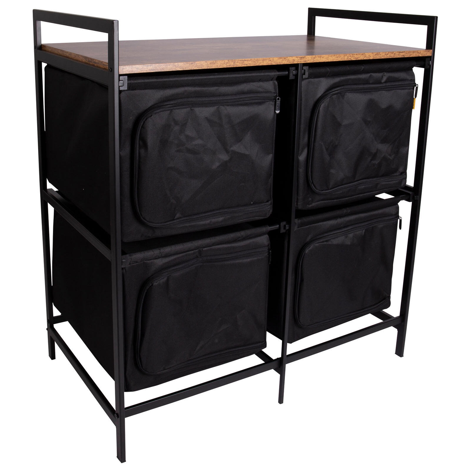 BO-CAMP Industrieel Camping Keuken Lawton Vouwkast Lades Tafel Hout Staal