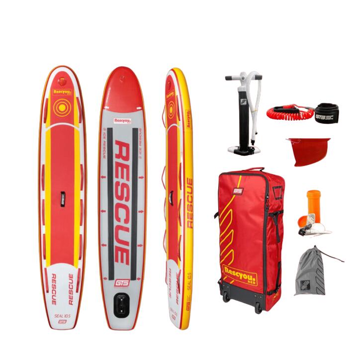 GTS GRANDTOURSPORTS Tabla de SUP stand up paddle inflable RESCUE SEAL 10.5 x 24" ¡calidad premium!