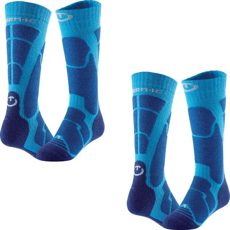 Ski Socks Ski Warm Junior Kids 24/26 Blue-Turquoise