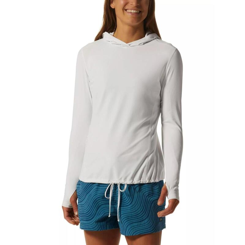 Tricou cu maneci lungi, pentru sport Crater Lake LS Hoody - gri femei