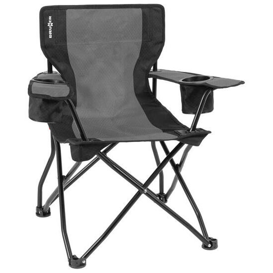 Brunner chaise pliante camping action armchair equiframe gris noir