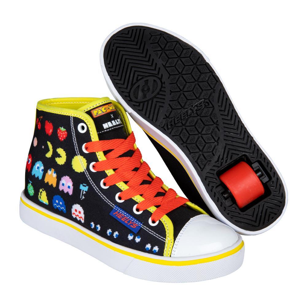 Hustle Pac-Man Black/Yellow/Red/Multi Kids Heely Shoe 1/3