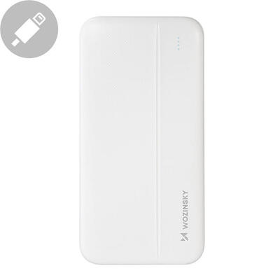 Toeristische powerbank 10000mah 2 x usb wit wozinsky