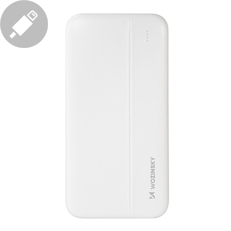 Powerbank turystyczny Wozinsky 10000mAh 2 x USB bialy