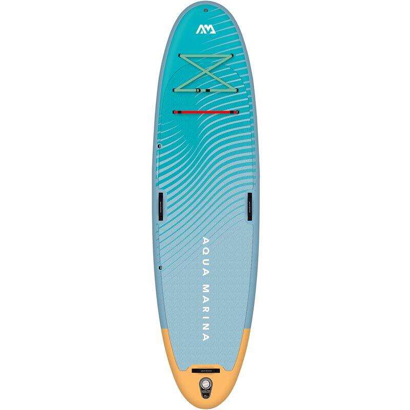 Gonflable SUP Stand Up Paddle Aqua Marina DHYANA FITNESS 325cm Bleu Clair