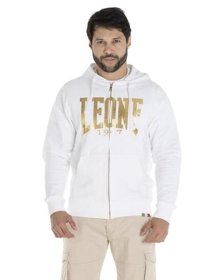 Herren-Hoodie mit durchgehendem Reißverschluss in Gold