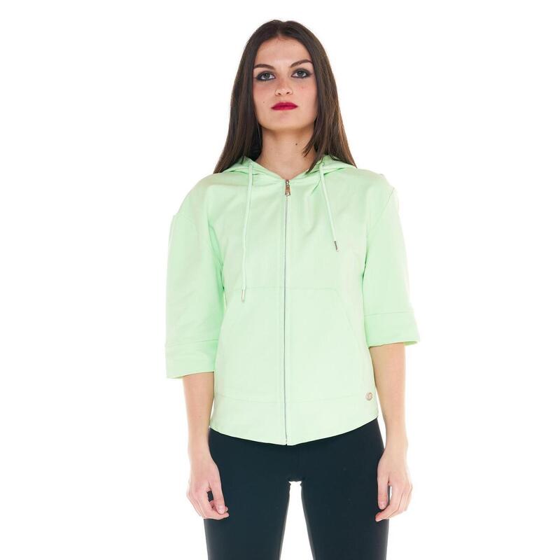 Hanorac de dama cu gluga si maneci 3/4 Leone 1947 Apparel Basic