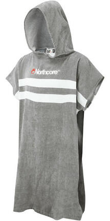 Poncho de Surf Poncho à capuche à rayures - Gris adulte