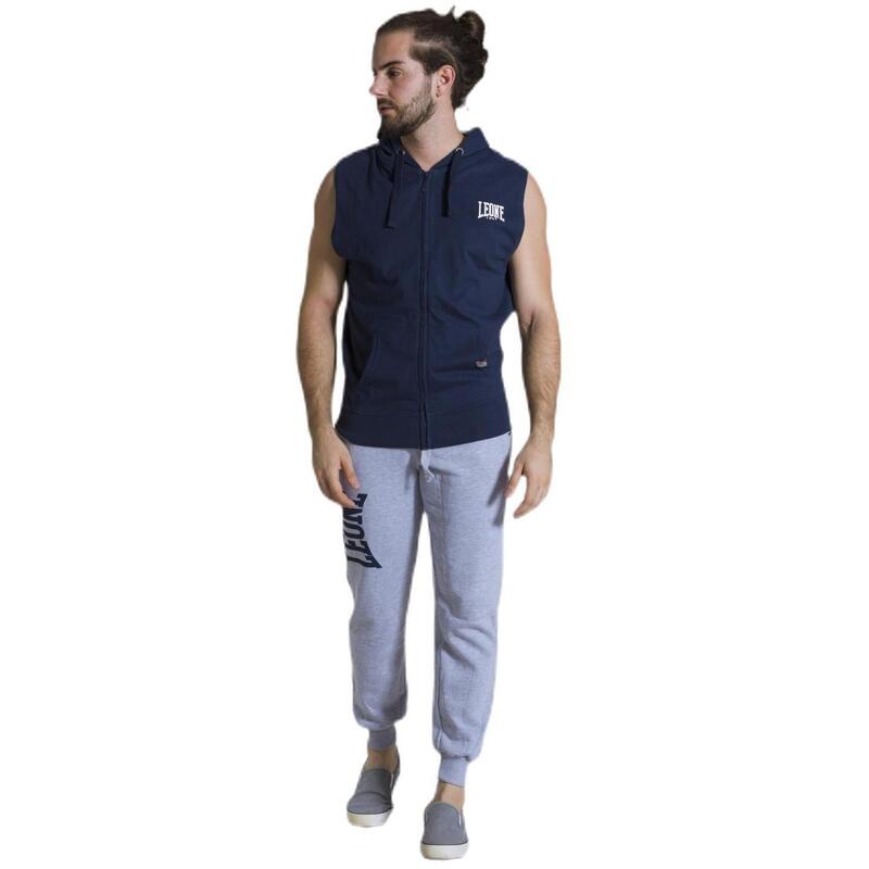 Sweat-shirt à capuche sans manches pour homme avec zip Leone 1947 Apparel