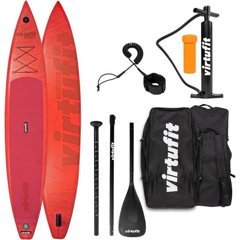 Supboard Racer 381 - Rood - Inclusief accessoires en draagtas