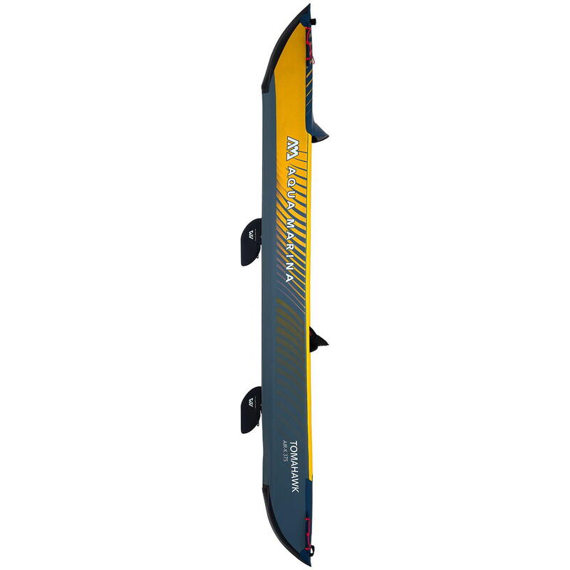 Opblaasbare kajak Aqua Marina Tomahawk AIR-K 375 model 2023 oranje en blauw