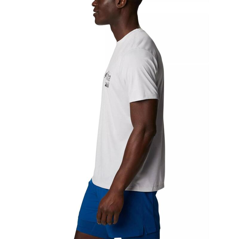 Trinity Trail Graphic Tee férfi rövid ujjú sport póló - fehér