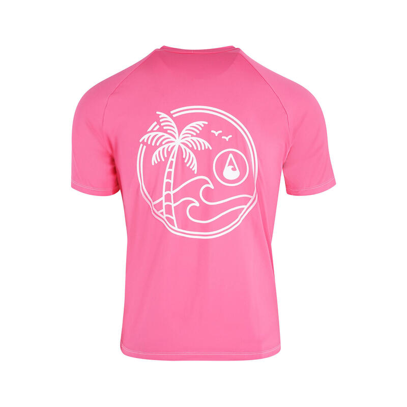 Surfen T-Shirt atmungsaktiv unisex - Rash Guard Vest rosa