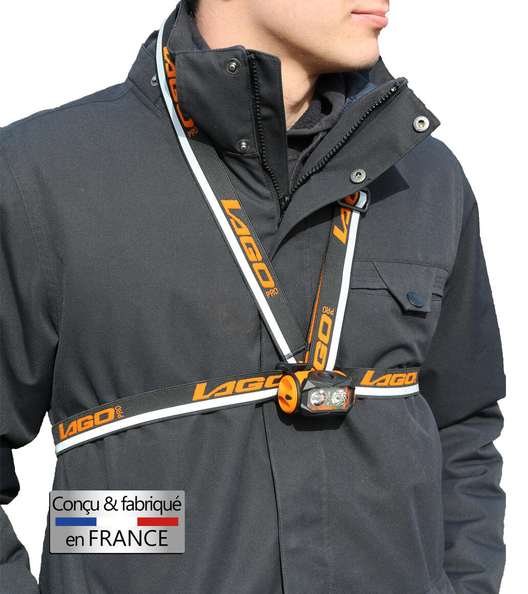Lampe pectorale LPR2.0 – Trail, Randonnée –  Fabrication FRANCE 2/5