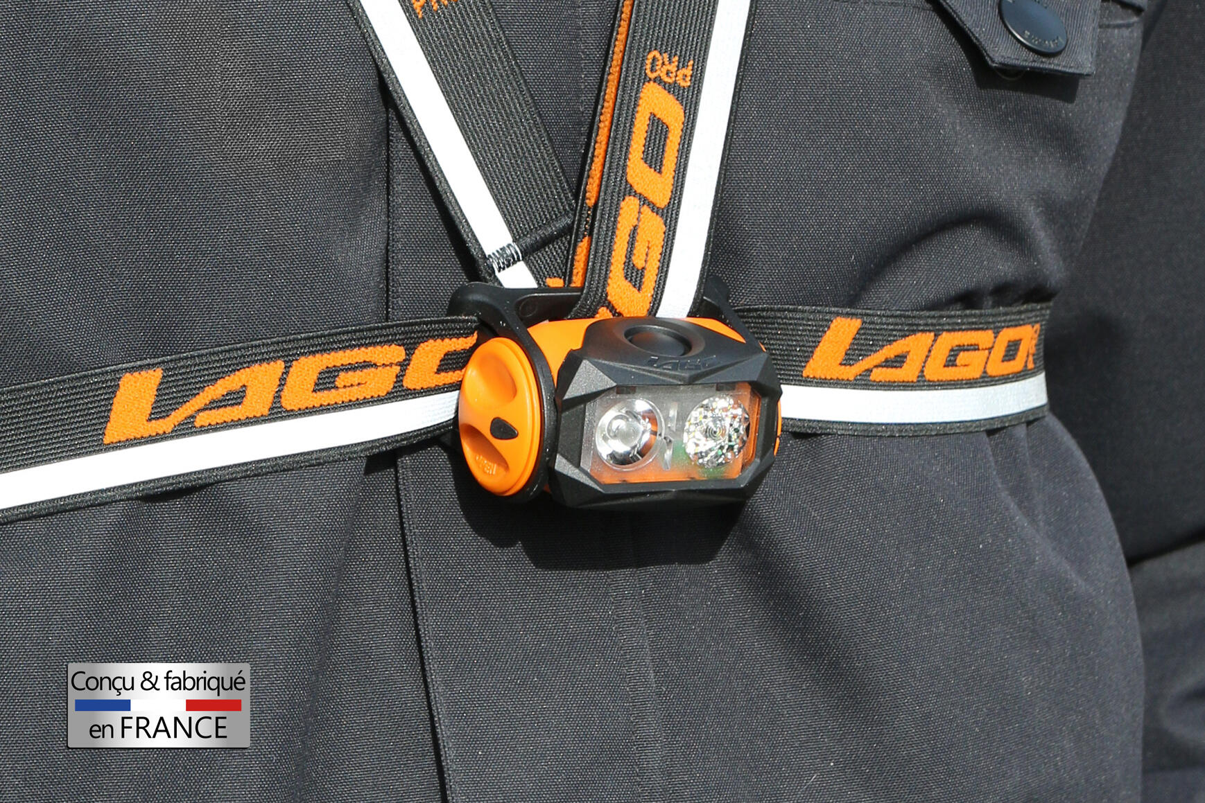 Lampe pectorale LPR2.0 – Trail, Randonnée –  Fabrication FRANCE 4/5