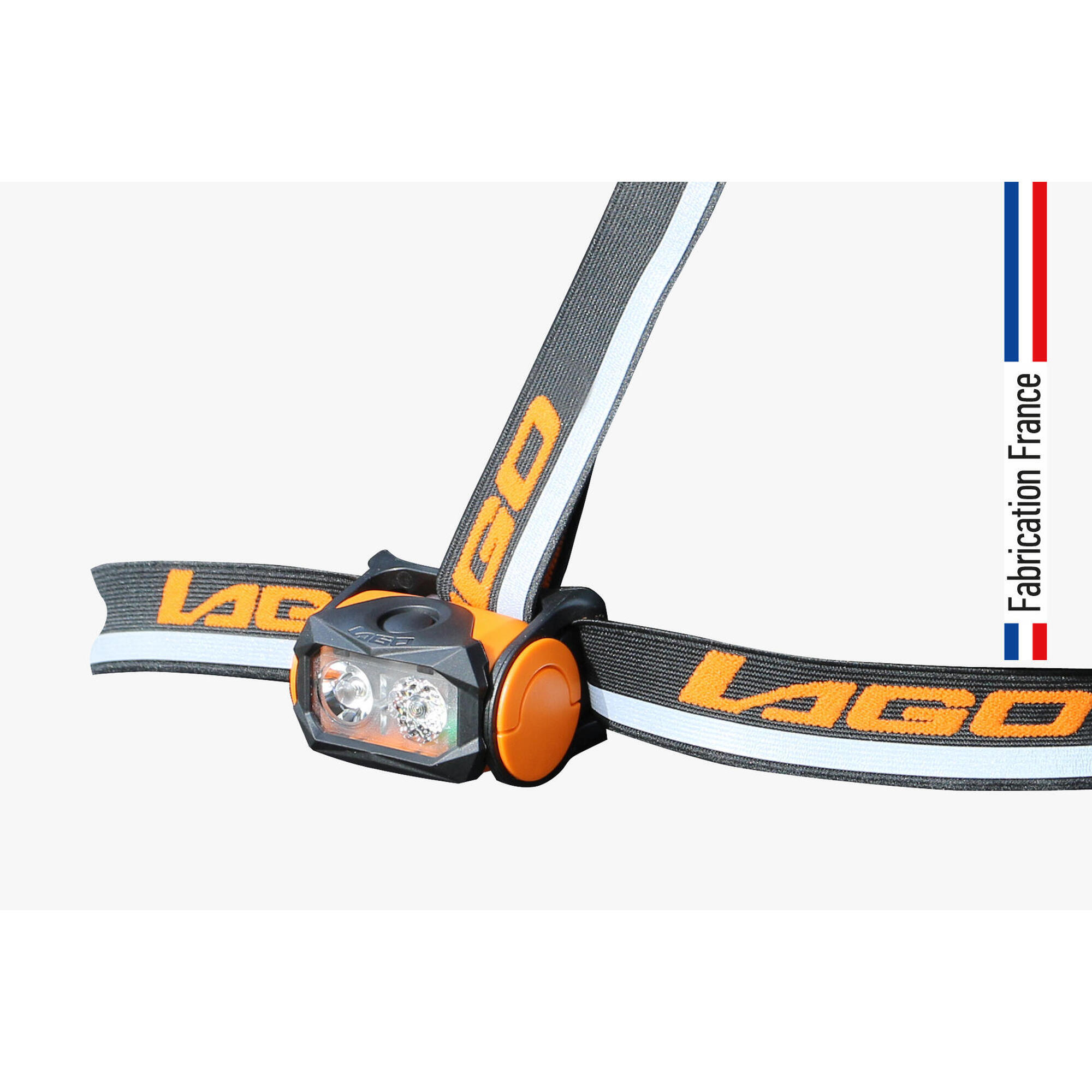 Lago - Lampe Pectorale Lpr2.0 – Trail, Randonnée –  Fabrication France - Lampe Pectorale - Noir|orange - Taille Unique - Decathlon