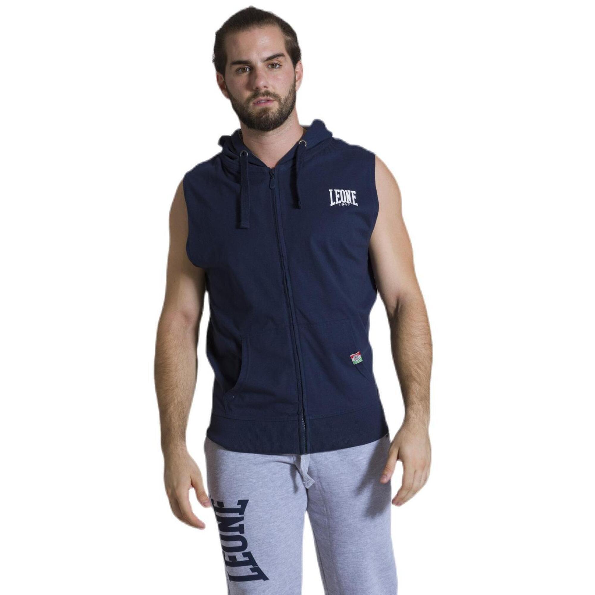 Leone 1947 Apparel - Sweat-shirt À Capuche Sans Manches Pour Homme Avec Zip Leone 1947 Apparel - Pull Sans Manche - Bleu - S - Decathlon