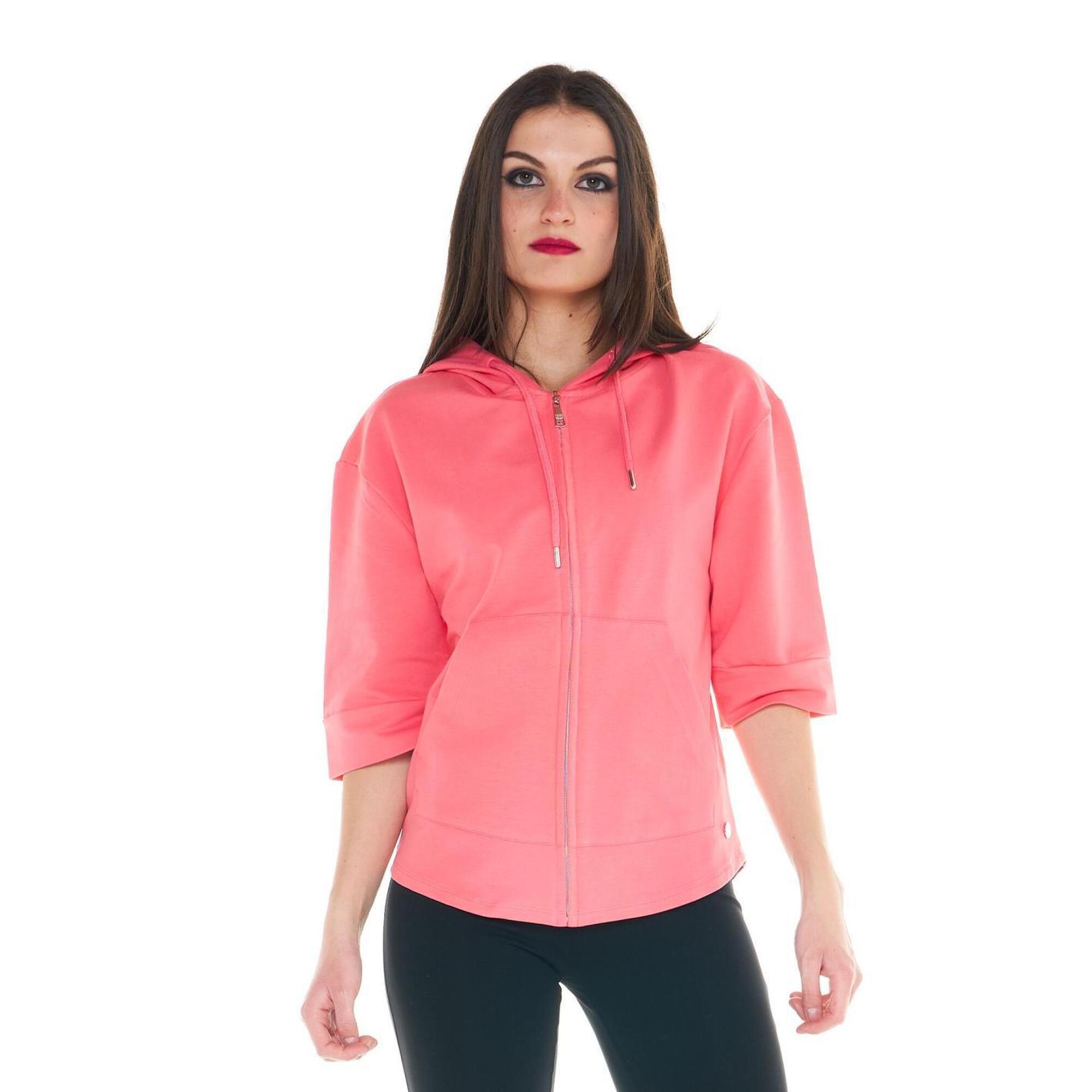 Leone 1947 Apparel - Sweat Femme Manches 3/4 Leone Basic - Sweat-shirt - Orange|rouge - 48 Xl - Decathlon
