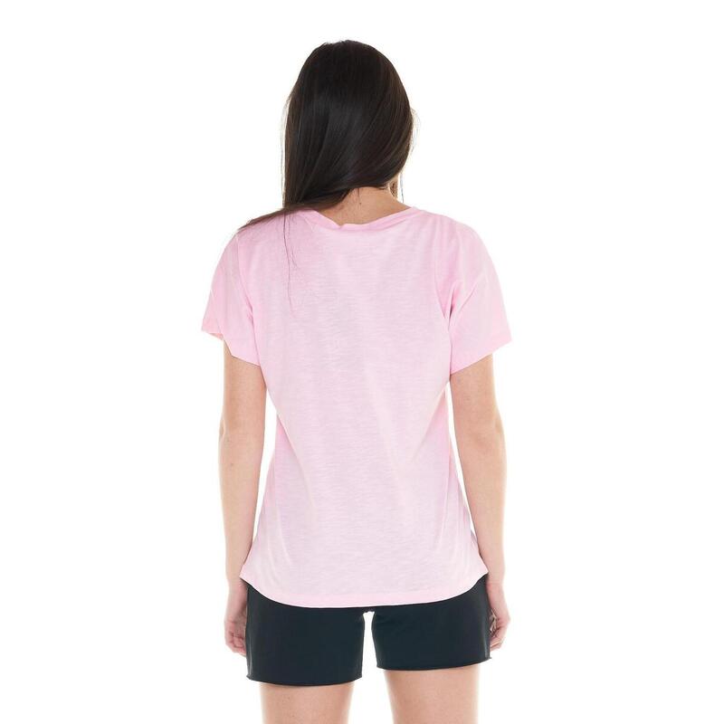 Camiseta feminina com logo grande Cristal Shine