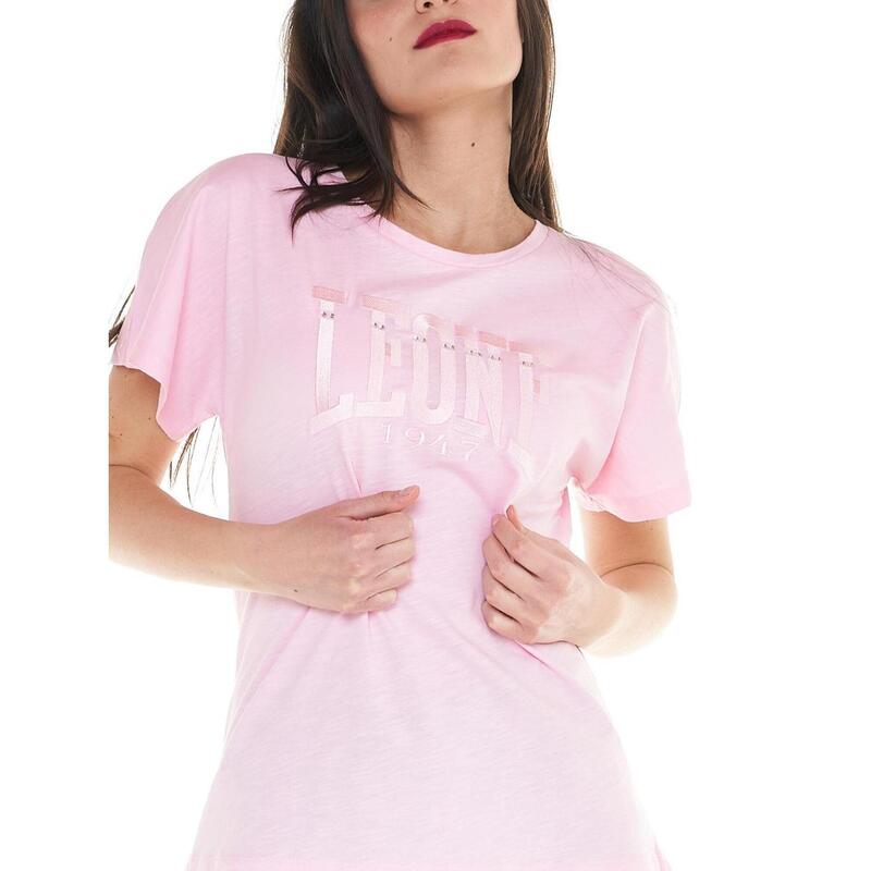 Camiseta feminina com logo grande Cristal Shine
