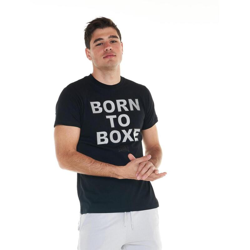 Camiseta deportiva hombre estampado "Born to boxe"