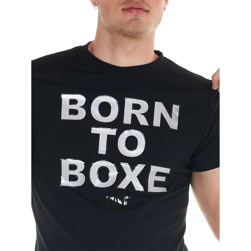 T-shirt da uomo stampa &quot;Born to boxe&quot; Sporty