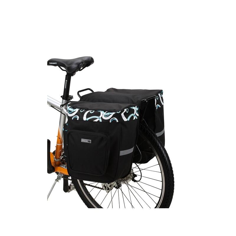 Zestaw sakwa rowerowa z pokrowcem na bagażnik, podwójna, SAHOO