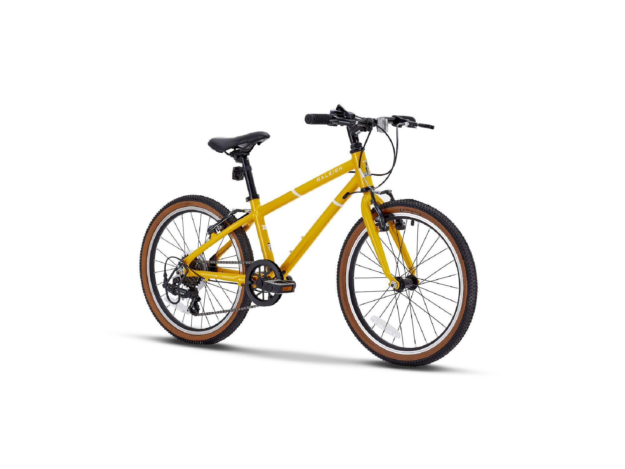 Raleigh POP 20" 6 Speed Alloy Childrens Bike MUSTARD YELLOW 2/5