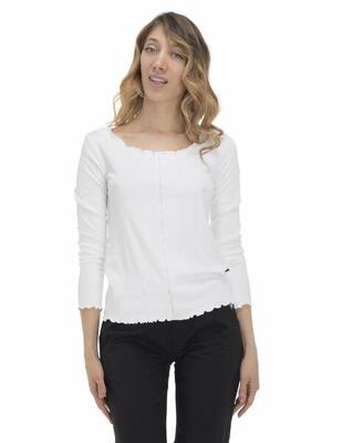 T-shirt met lange mouwen voor dames earth tones