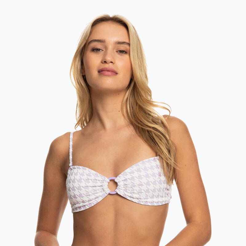 ROXY Check It Bandeau Swimsuit Top