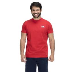 Camiseta básica de manga corta con logo pequeño para hombre