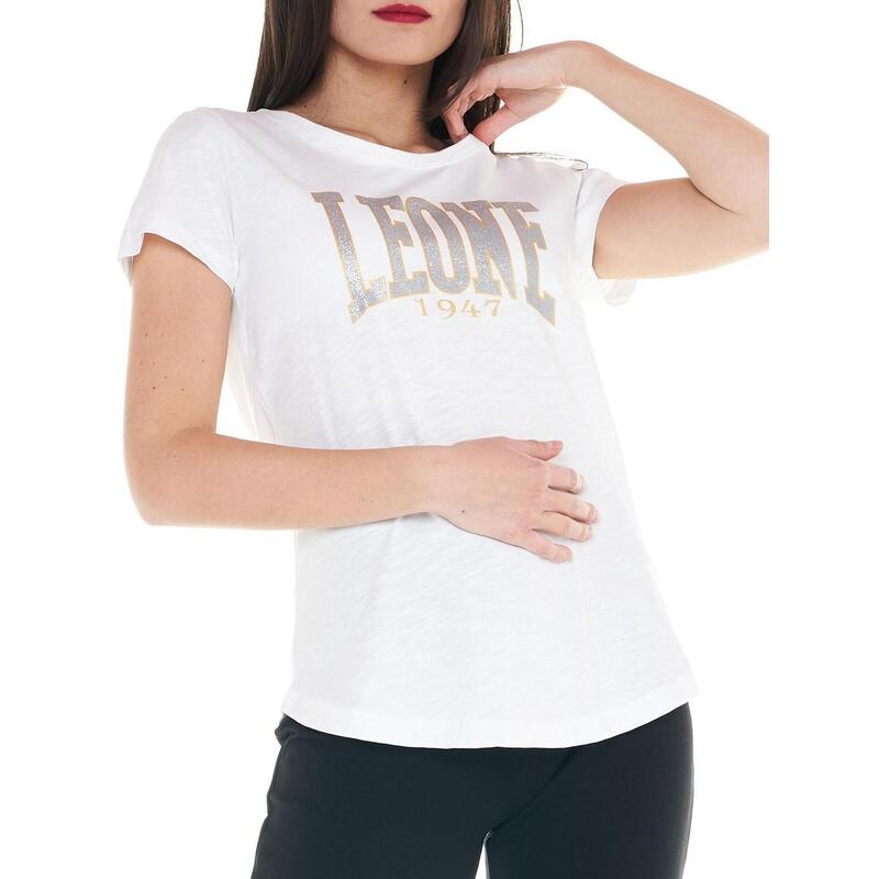 Dames T-shirt met goud en zilver logo