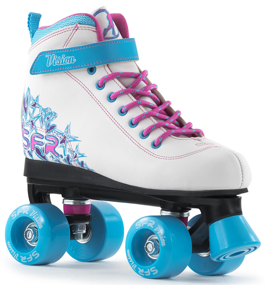 Vision II Black/Blue Kids Quad Roller Skates SFR SKATES Decathlon