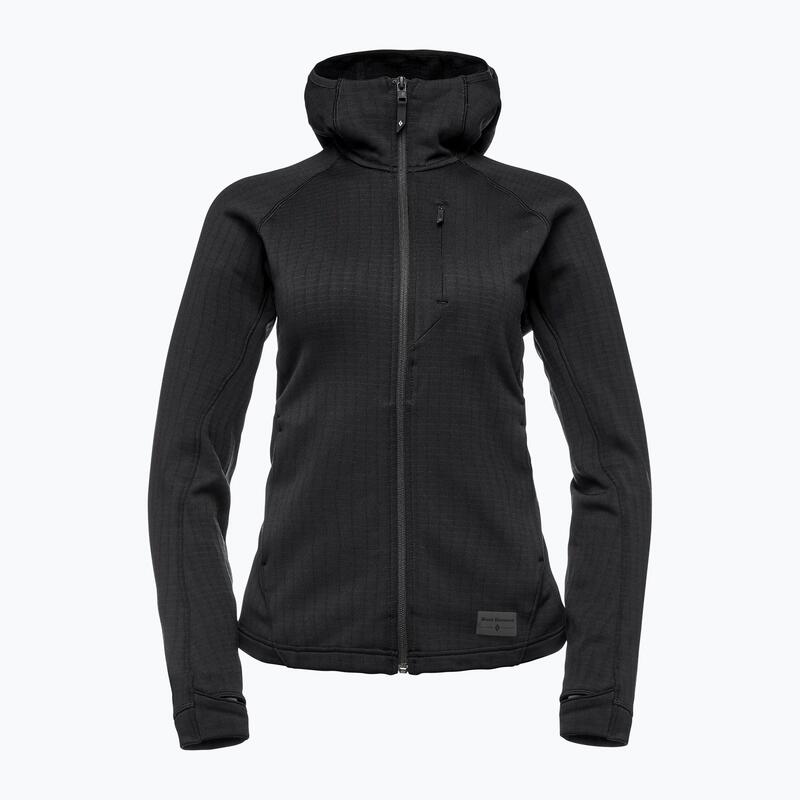 Sudadera de trekking para mujeres Factor de diamantes negros con capucha