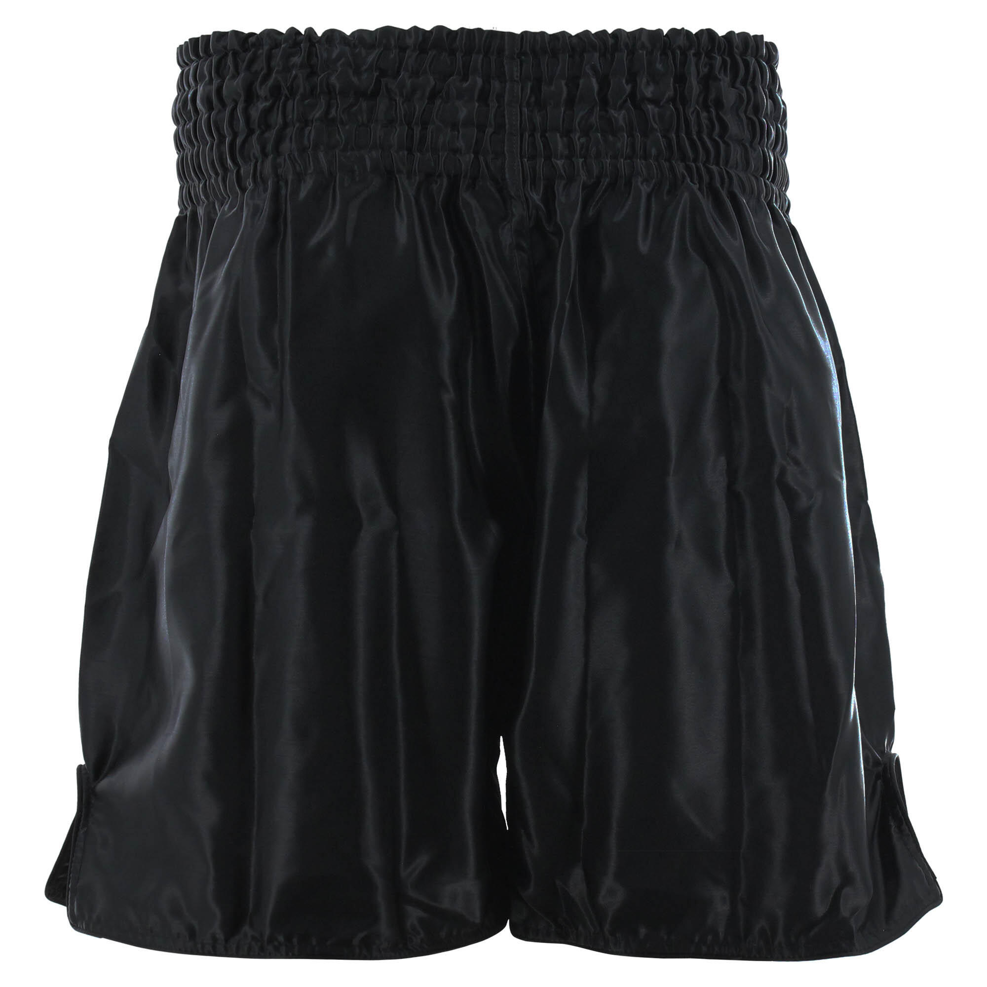 Kick Boxing Short Modèle Long Enfants/Adultes Noir Satin 2/5