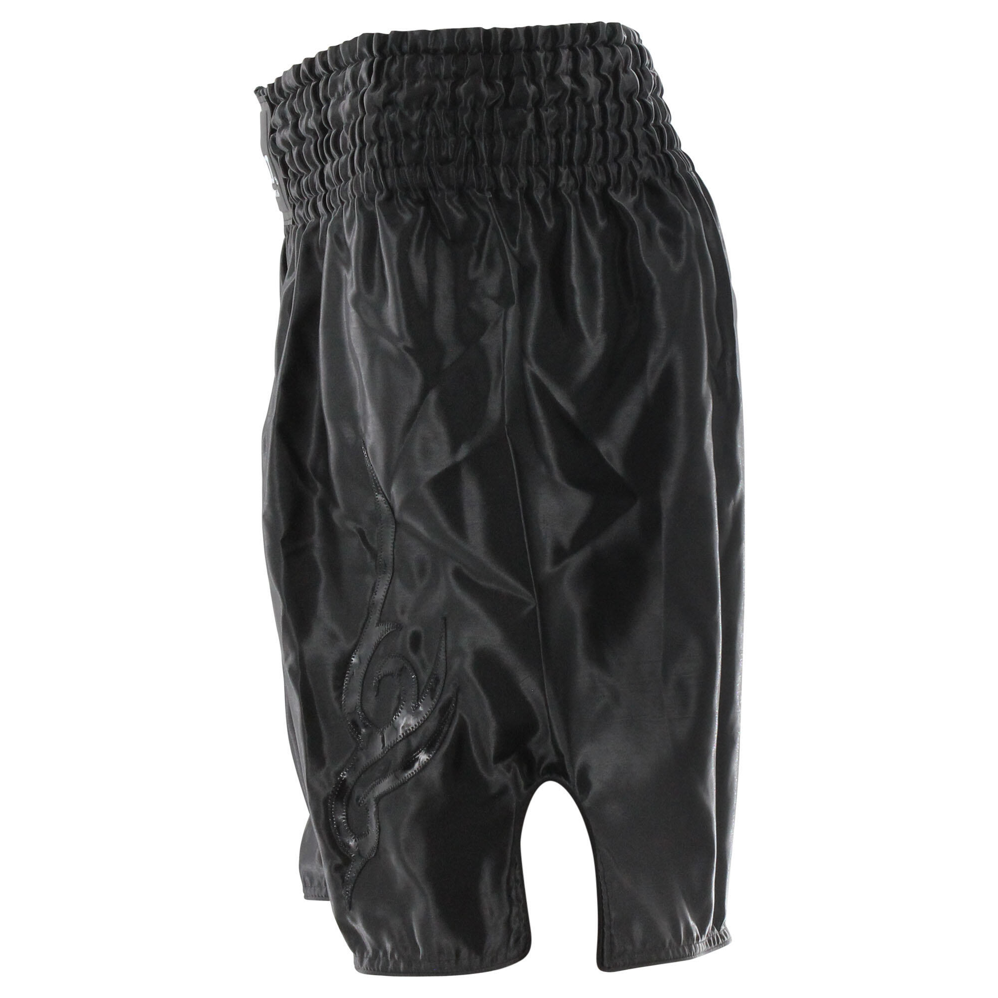 Kick Boxing Short Modèle Long Enfants/Adultes Noir Satin 3/5