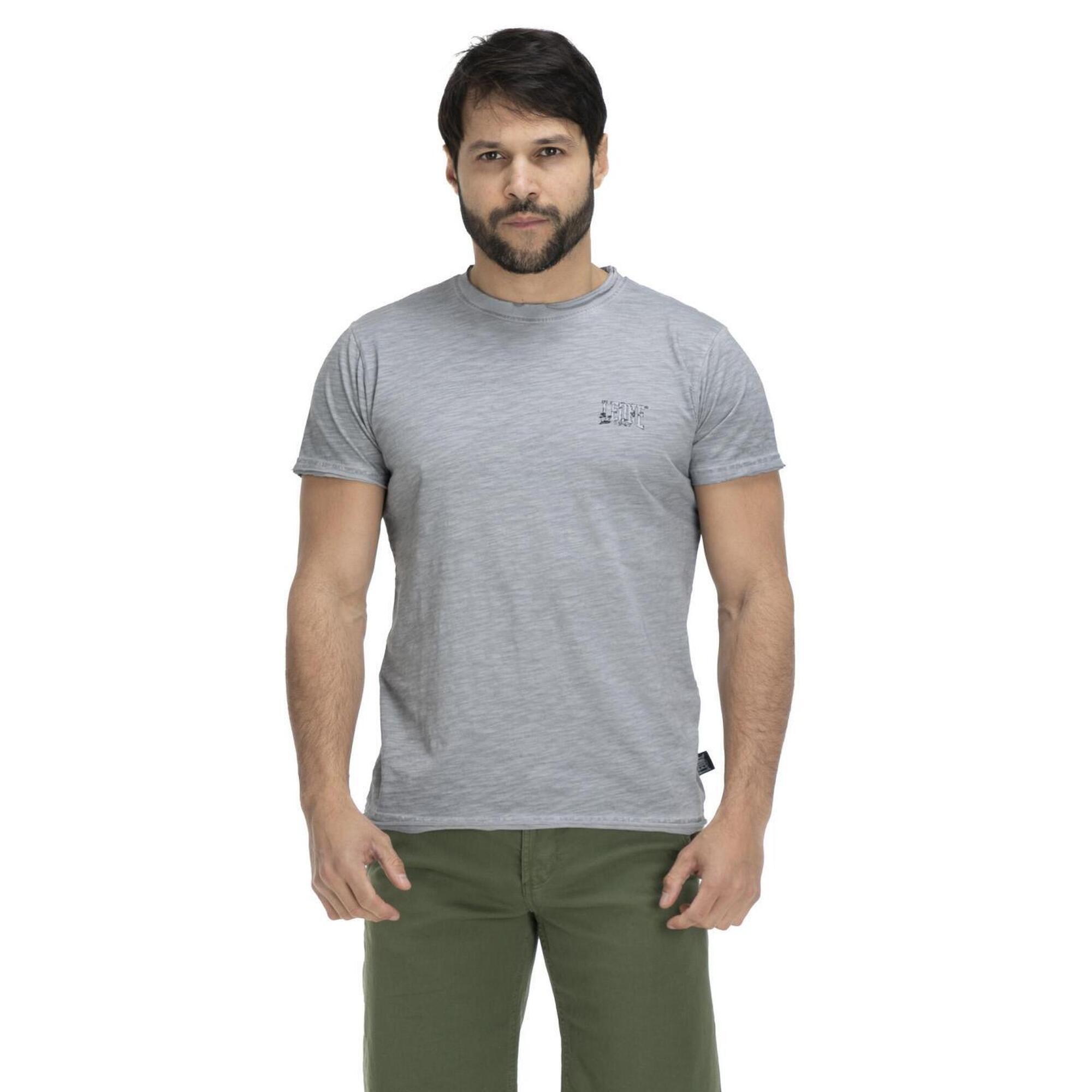 T-shirt męski z efektem sprania plaży