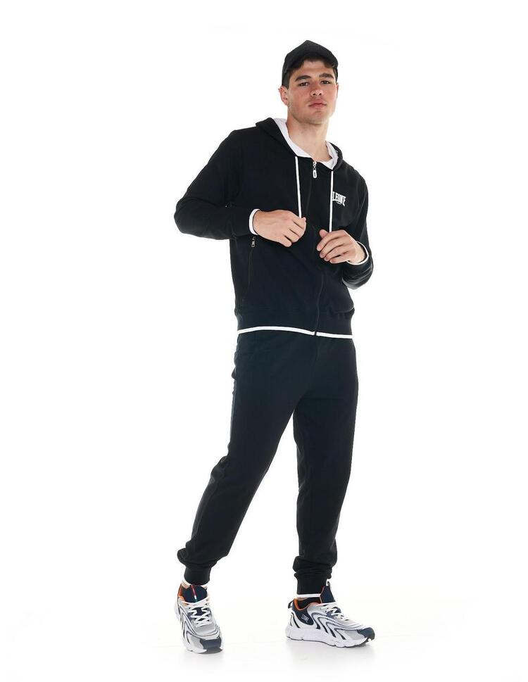 Sportowy dres męski Fluo z kapturem