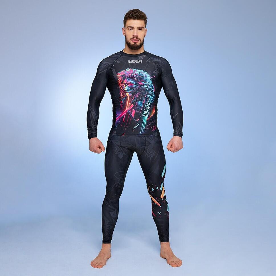 Legginsy sportowe męskie EXTREME HOBBY CYBER ANIMALS