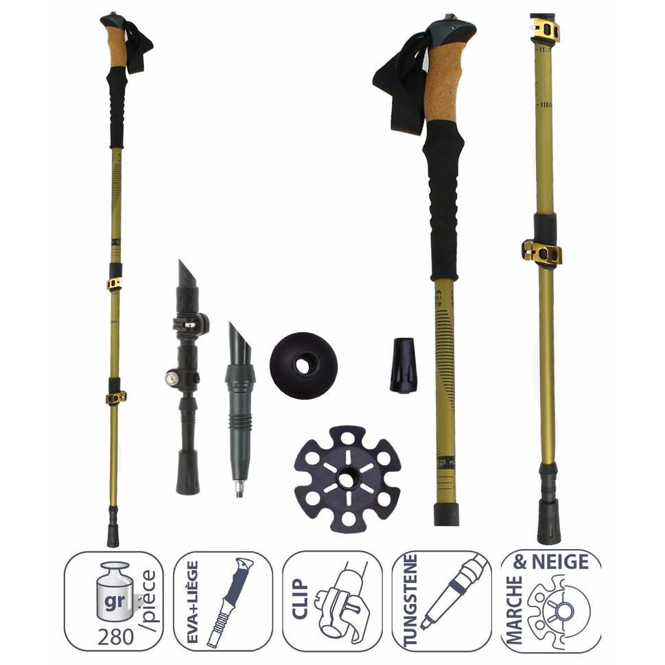 Speed-lock cork trekking pole Élémenterre Apagado | Decathlon
