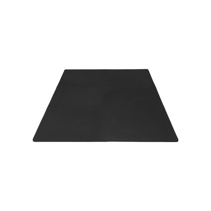 Vloermatten - Beschermingsmatten - 6 matten + 12 eindstukken - Zwart - Puzzel