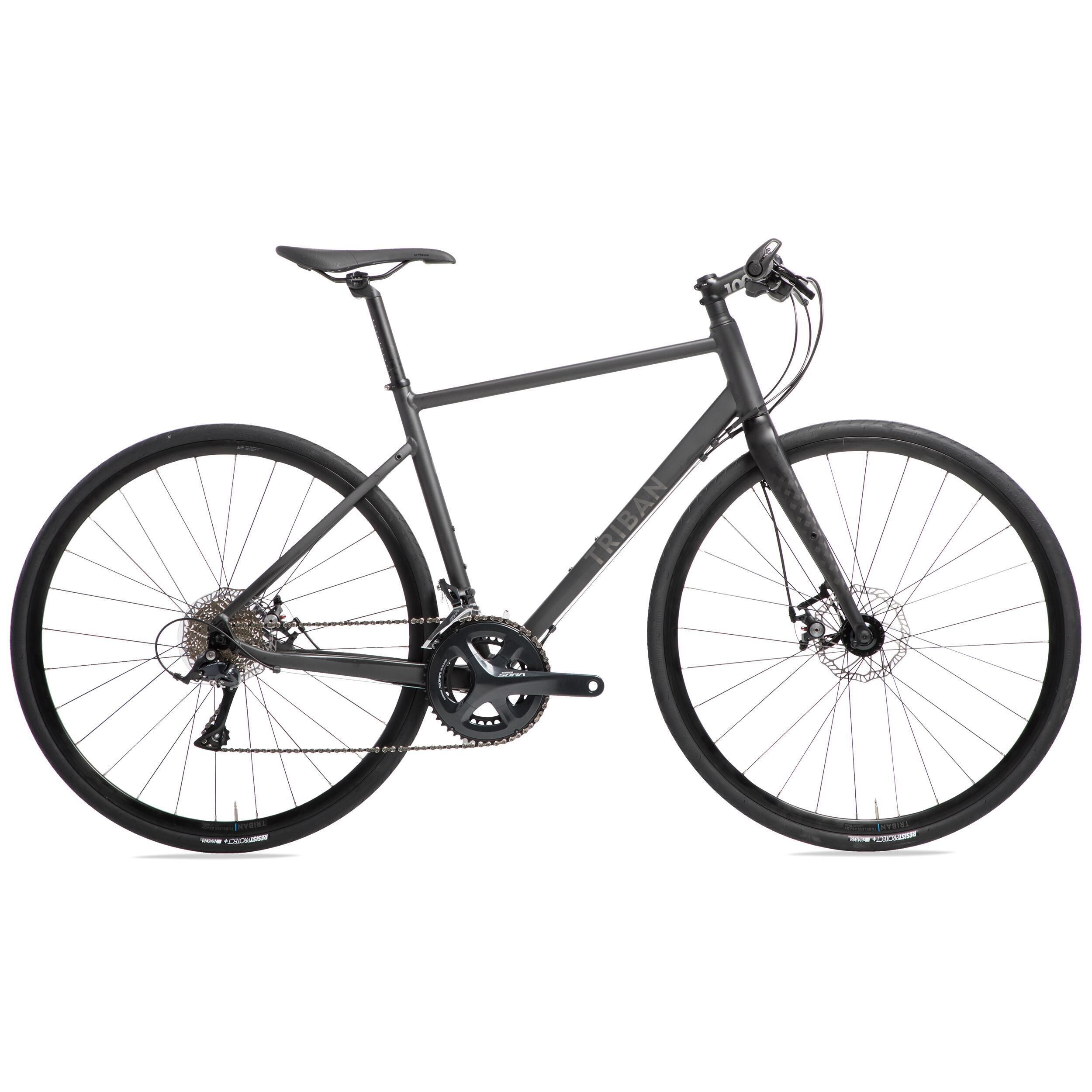 TRIBAN Refurbished RC 500 Flat Bar Road Bike - Black - C Grade