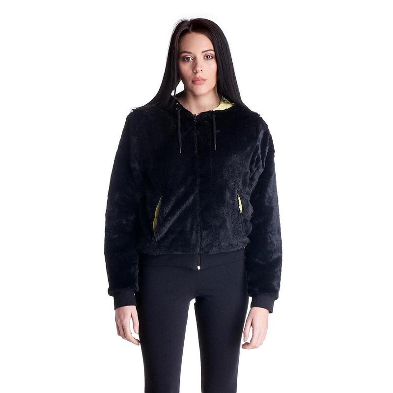 Veste sherpa basique à capuche pour femme