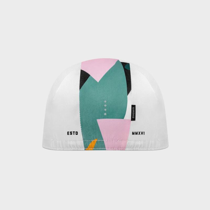 Casquette vélo rétro Cyclisme Homme et Femme Cuneo Blanc