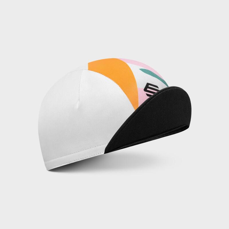 Casquette vélo rétro Cyclisme Homme et Femme Cuneo Blanc