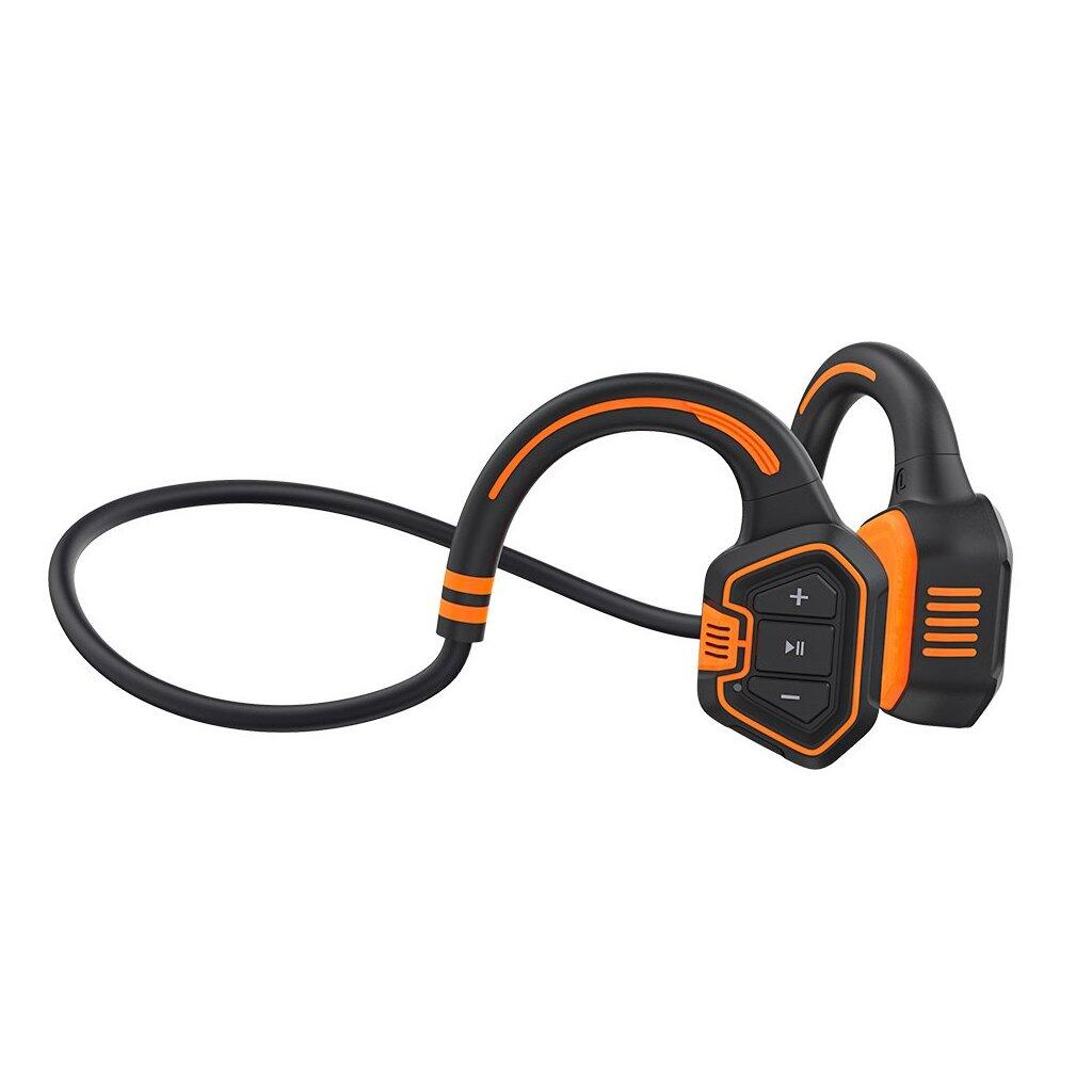 Voděodolná bezdrátová sluchátka na lícní kosti BoneSwim MP3 16GB, oranžová 2/4