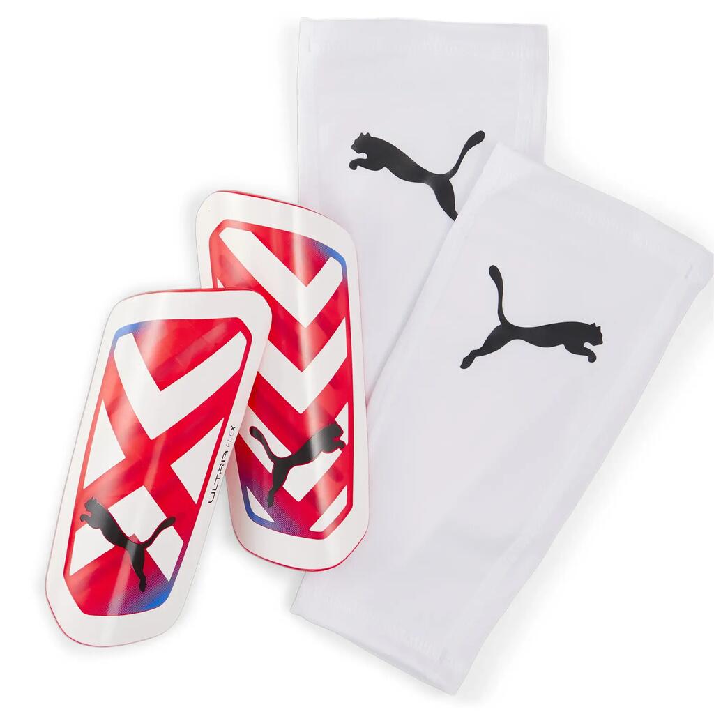 Ultra Flex Shin Guards (White/Red) L
