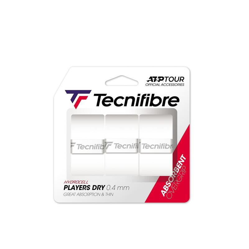Lot De 3 Overgrips Tecnifibre Players Dry Blancs