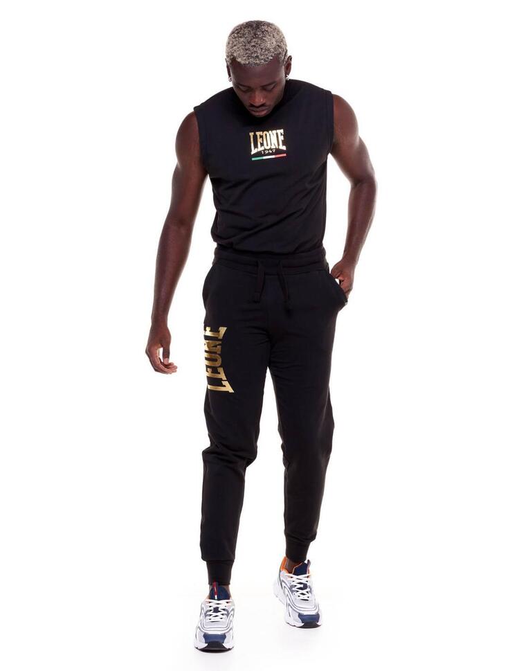 Męskie spodnie dresowe w kolorze złotym